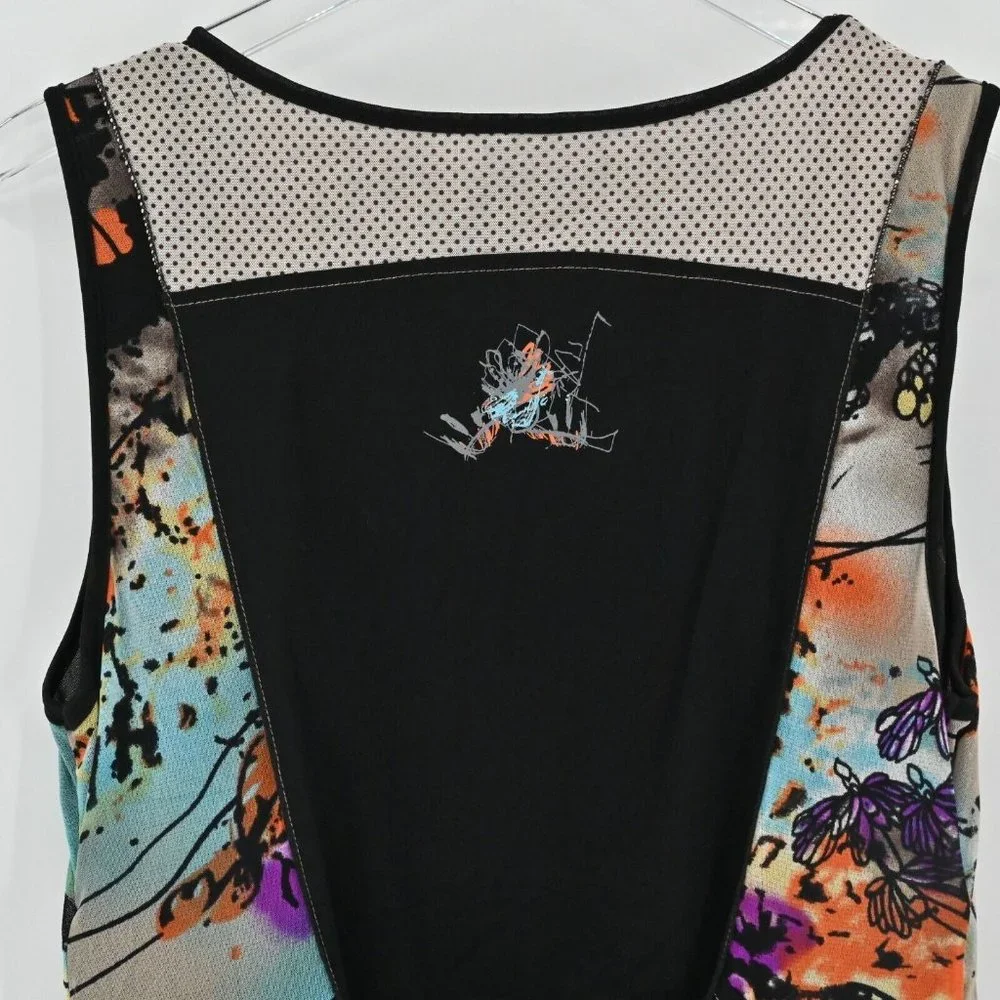 C'FAIT POUR VOUS Womens Sleeveless Tiered Ruffle Hem Multicolor Dress US Size 12 - Picture 5 of 9